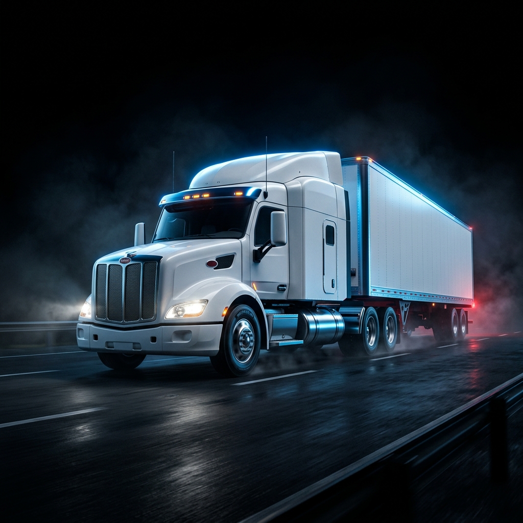 Premium freight truck - cinematic hero shot